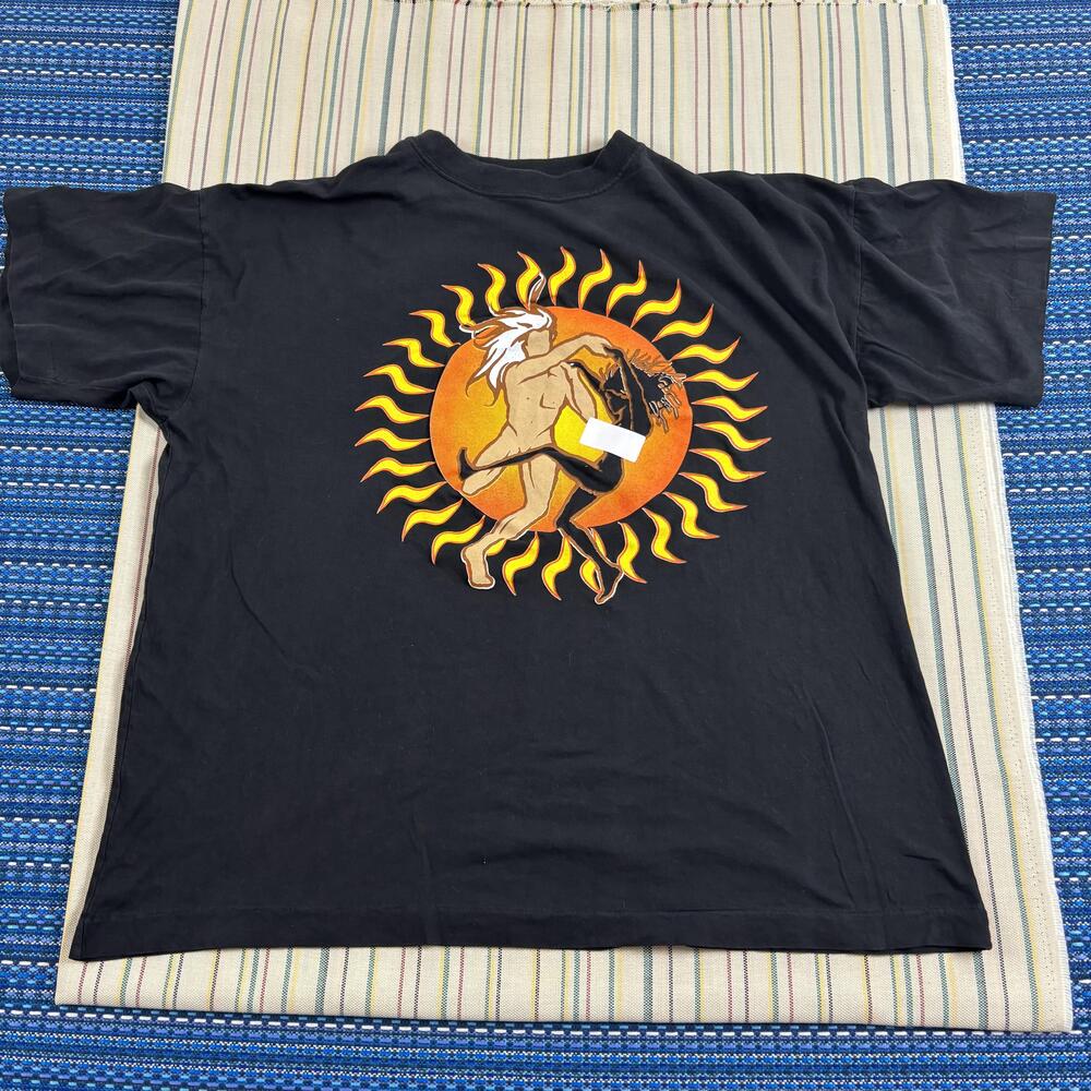 Hair The Musical Shirt Mens XL Black Dewynters Sun Hippie Art Graphic Tee London